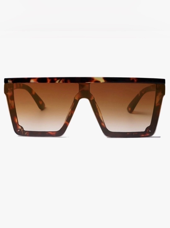Accessories - Tortoiseshell Shield Sunglasses - Brown Gradient Big